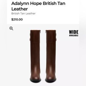 Clarks British Tan Leather Riding Boots